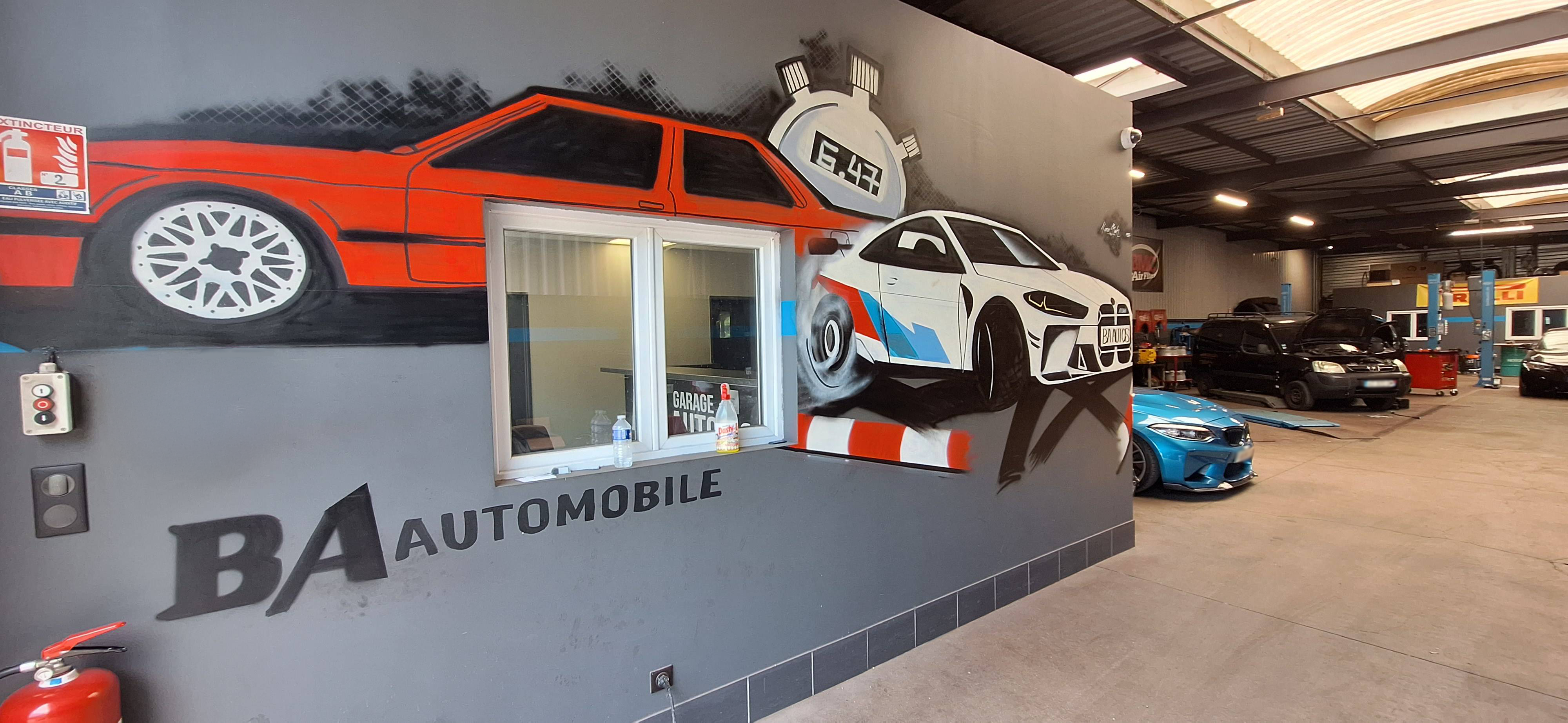 Peinture du garage BA automobile