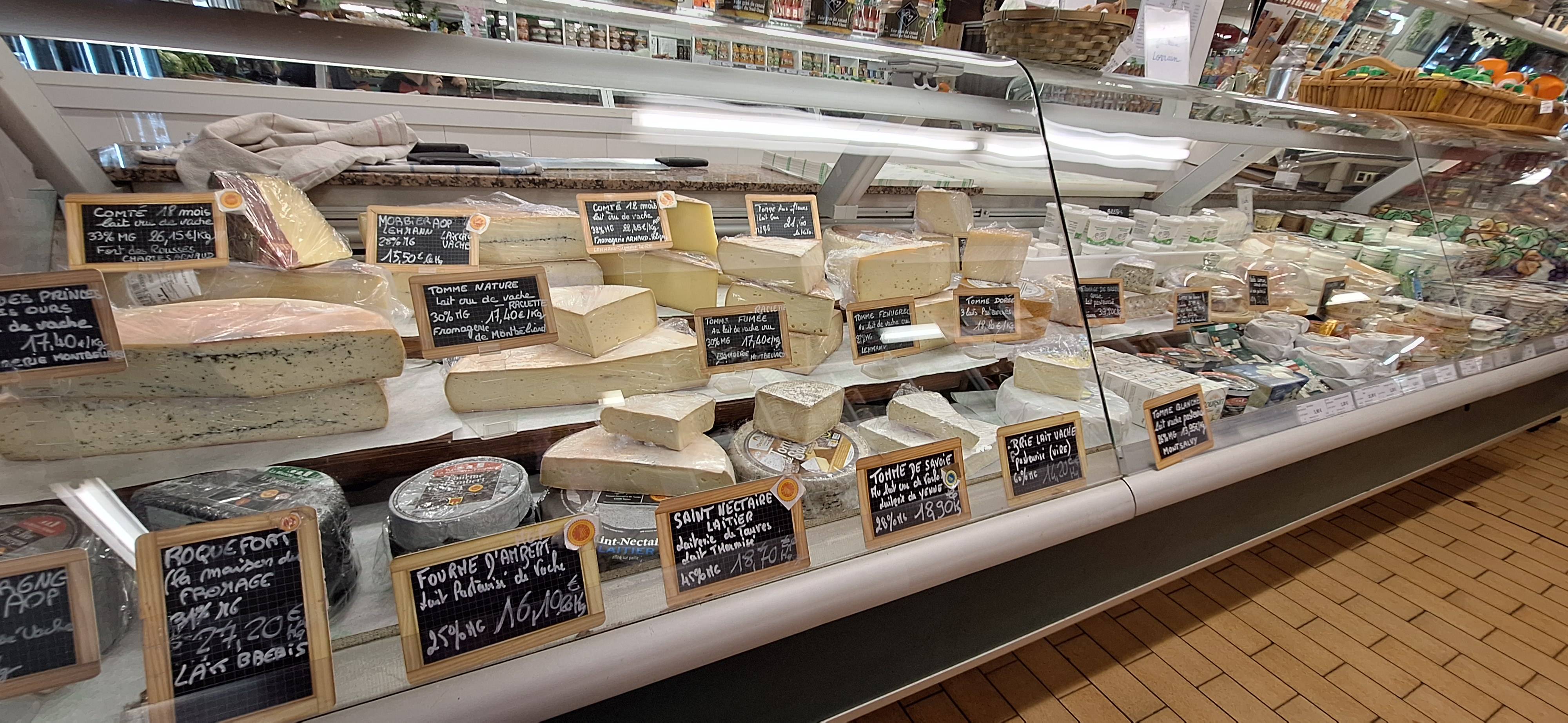 Rayons fromages