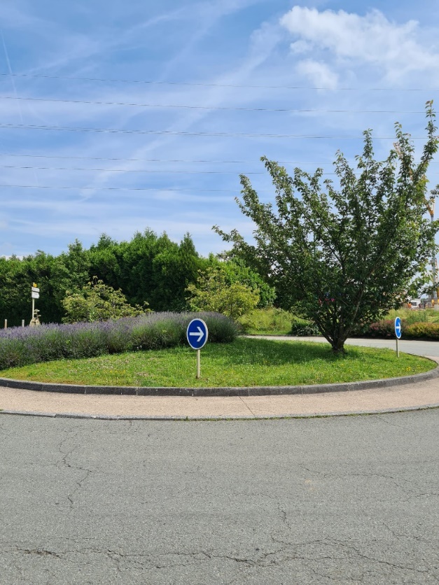 Rond point de la route de Dung